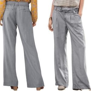 Sundance Everyday Elegance Wide Leg Grey Tencel Trouser Pants Size P4 Corpcore